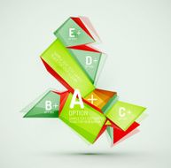 Geometric shapes with sample text Abstract template N116