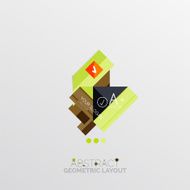 Modern abstract geometric info banner N120