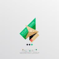 Modern abstract geometric info banner N128