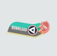 Colorful download web button Modern flat design N57