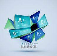 Geometric shapes with sample text Abstract template N117
