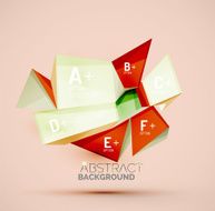 Geometric shapes with sample text Abstract template N119