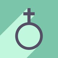 Flat with shadow icon and mobile application equality of the N6
