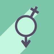 Flat with shadow icon and mobile application equality of the N8