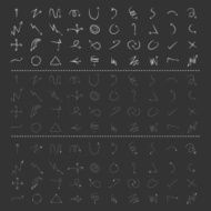 Vector of arrows set in white N2