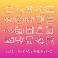Outline icons thin flat design modern line stroke style N42