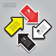 Infographic report template with arrows and text Vector