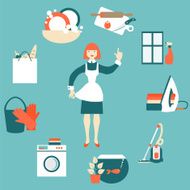 House work concept vector illustration N2