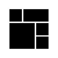 Flat UI UX box layout design