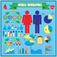 Medical and health icons infographic elements Vector illustration