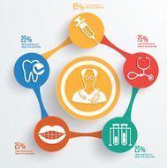 Medical concept info graphic design clean vector N4