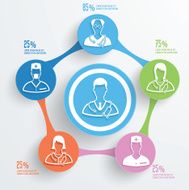 Doctor concept info graphic design clean vector