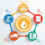 Oil industry concept info graphic design clean vector