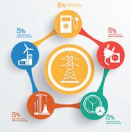 Electricity concept info graphic design clean vector