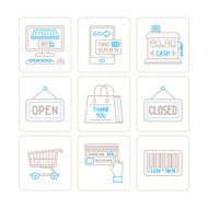 Set of vector shopping icons and concepts N2