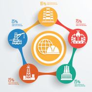 Factory and industry concept info graphic design clean vector