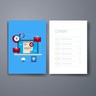 Templates Design Set of Web Mail Brochures Mobile Technology Infographic N68
