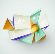 Geometric shapes with sample text Abstract template N122