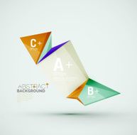 Geometric shapes with sample text Abstract template N123
