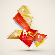 Geometric shapes with sample text Abstract template N125