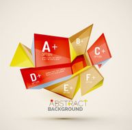 Geometric shapes with sample text Abstract template N126