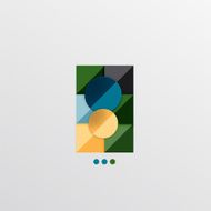 Modern abstract geometric info banner N138