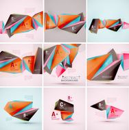 Geometric shapes in the air Vector abstract background N188