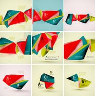 Geometric shapes in the air Vector abstract background N191
