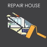 House remodeling infographic Vector N4
