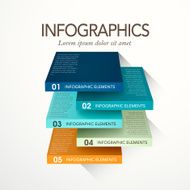 abstract cube infographics