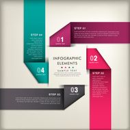 abstract 3d paper infographics N26