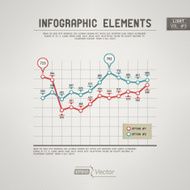 Infographic Elements Line Chart - Light