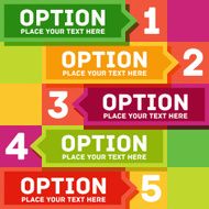 Modern colorful flat designed option template