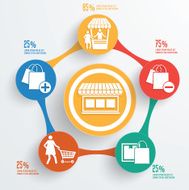 Shopping concept info graphic design clean vector N2