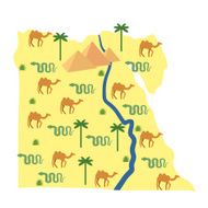 Egypt map Characters and attractions of Egypt pyramids cam