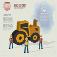 Truck design three dimension info graphic design