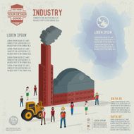 Industry design three dimension info graphic design