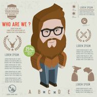 Hipster design three dimension info graphic design