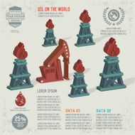 Oil industry design three dimension info graphic design