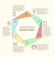 Polygonal infographic diagram N2