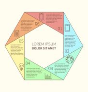 Polygonal infographic diagram N4