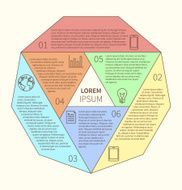 Polygonal infographic diagram N5