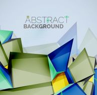 Geometric shapes with sample text Abstract template N130