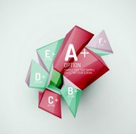 Geometric shapes with sample text Abstract template N132