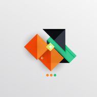 Modern abstract geometric info banner N144