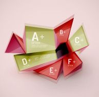 Geometric shapes with sample text Abstract template N134