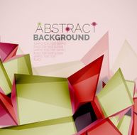 Geometric shapes with sample text Abstract template N135