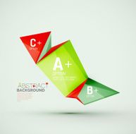Geometric shapes with sample text Abstract template N136
