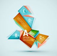 Geometric shapes with sample text Abstract template N137
