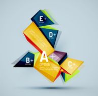 Geometric shapes with sample text Abstract template N138